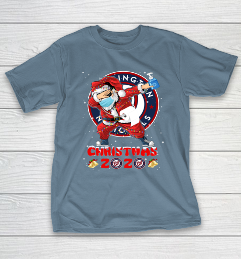 Washington Nationals Funny Santa Claus Dabbing Christmas 2020 MLB T-Shirt 6