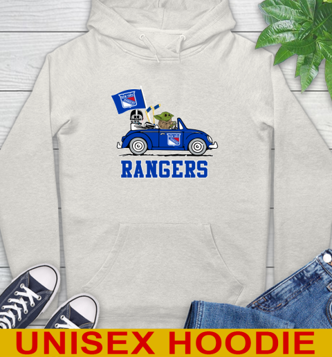 NHL Hockey New York Rangers Darth Vader Baby Yoda Driving Star Wars Shirt Hoodie 12