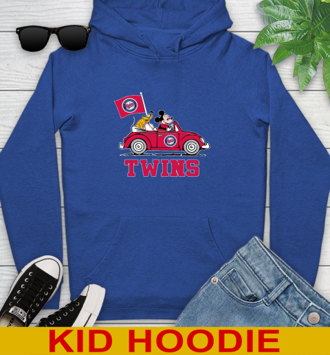 MLB Baseball Minnesota Twins Pluto Mickey Driving Disney Shirt Youth Hoodie 10