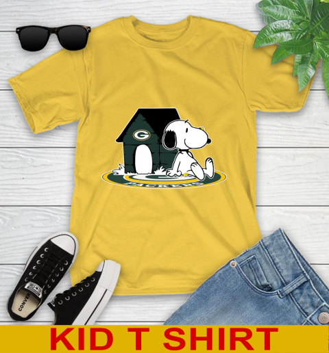 NFL Football Green Bay Packers Snoopy The Peanuts Movie Shirt Youth T-Shirt 8
