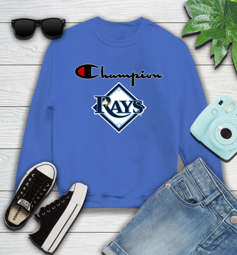 MLB Baseball Tampa Bay Rays Champion Shirt Youth Sweatshirt 4