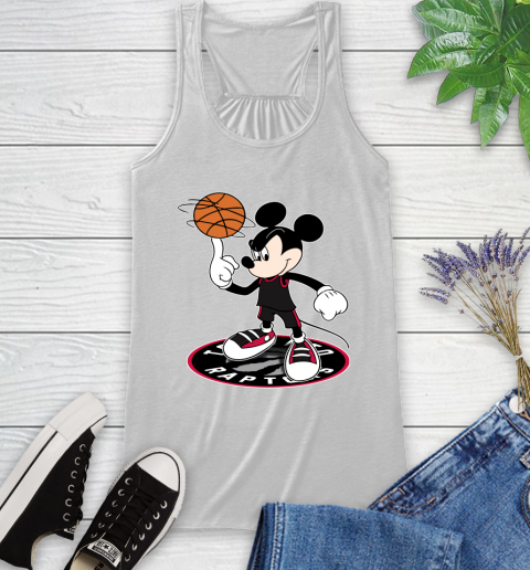 NBA Basketball Toronto Raptors Cheerful Mickey Disney Shirt not broken the mould Racerback Tank 2