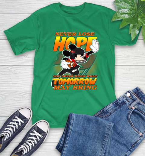 Tampa Bay Buccaneers NFL Football Mickey Disney Never Lose Hope T-Shirt 7