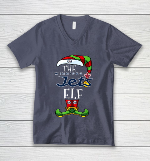 Winnipeg Jets Christmas ELF Funny NHL V-Neck T-Shirt 7