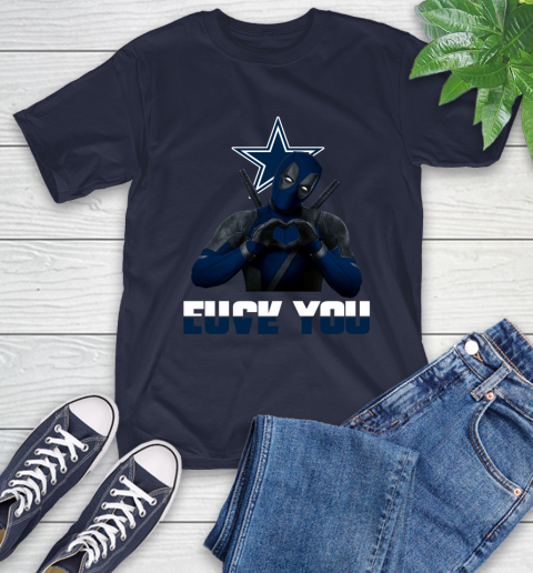 NHL Dallas Cowboys Deadpool Love You Fuck You Football Sports T-Shirt 3