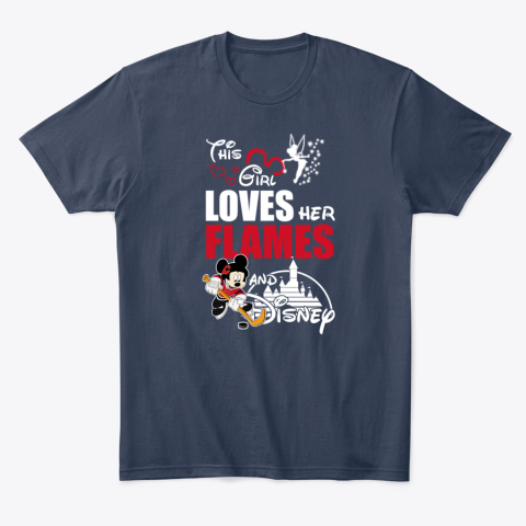 wdnw girl love her calgary flames and mickey disney classic t shirt 2 front navy