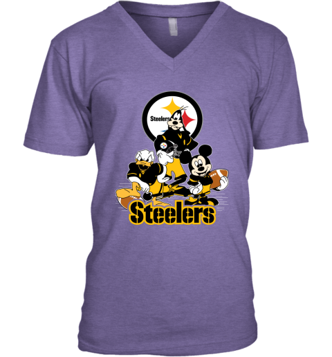 NFL Pittsburgh Steelers Mickey Mouse Donald Duck Goofy Football T