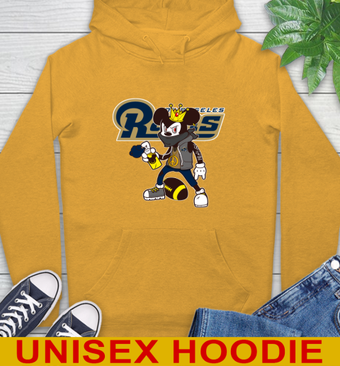 Los Angeles Rams NFL Football Mickey Peace Sign Sports Hoodie 3