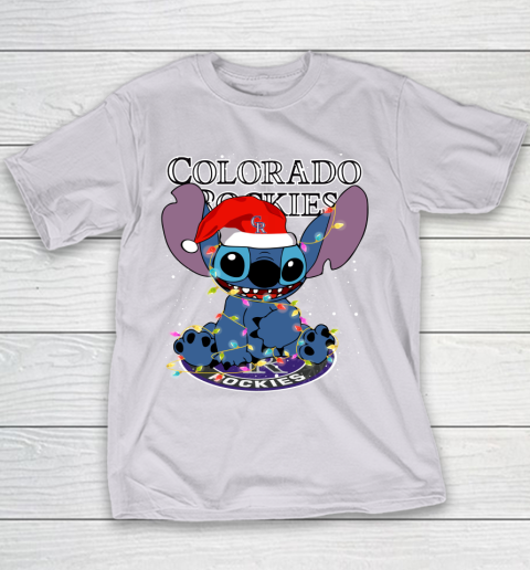 Colorado Rockies MLB noel stitch Baseball Christmas Youth T-Shirt 2