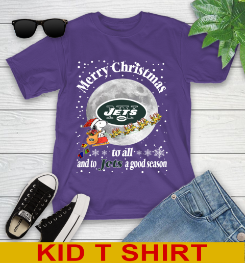 New York Jets Merry Christmas To All And To Jets A Good Season NFL Football Sports Youth T-Shirt 3