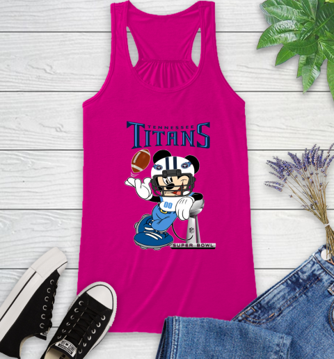 NFL Tennessee Titans Mickey Mouse Disney Super Bowl Football T Shirt Racerback Tank 20