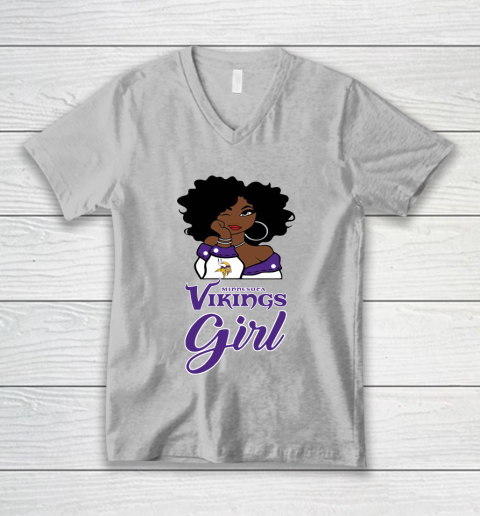 Minnesota Vikings Girl NFL V-Neck T-Shirt 4
