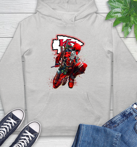 NFL Deadpool Marvel Comics Sports Football Kansas City Chiefs Hoodie