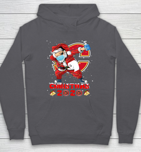 Calgary Flames Funny Santa Claus Dabbing Christmas 2020 NHL Hoodie 4
