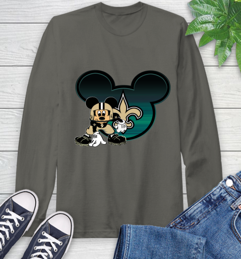 NFL New Orleans Saints Mickey Mouse Disney Football T Shirt Long Sleeve T-Shirt 8