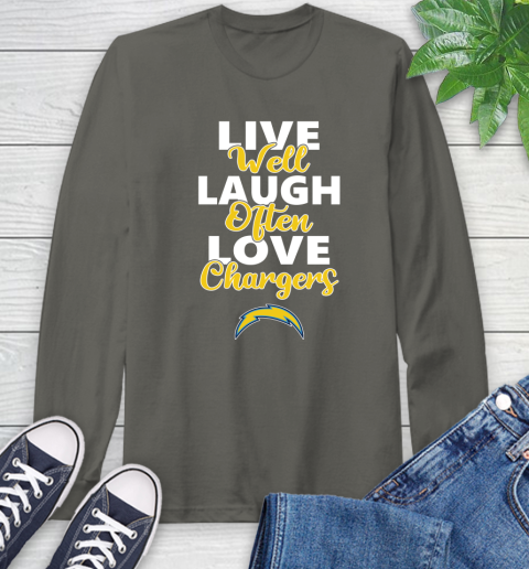 NFL Football Los Angeles Chargers Live Well Laugh Often Love Shirt Long Sleeve T-Shirt 10