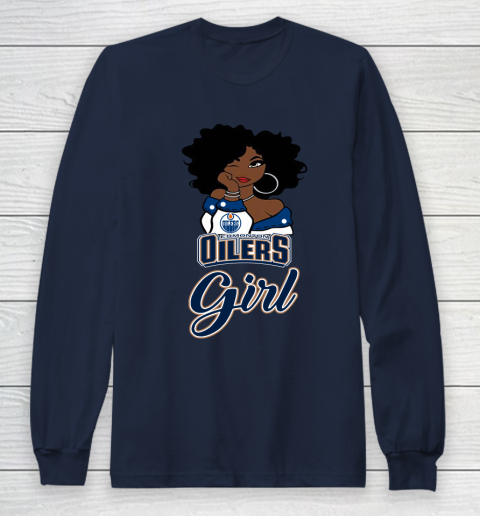Edmonton Oilers Girl NHL Long Sleeve T-Shirt 4