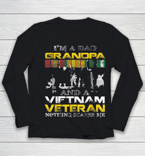 Grandpa Funny Gift Apparel  I'm A Dad Grandpa And Vietnam Veteran Us Youth Long Sleeve