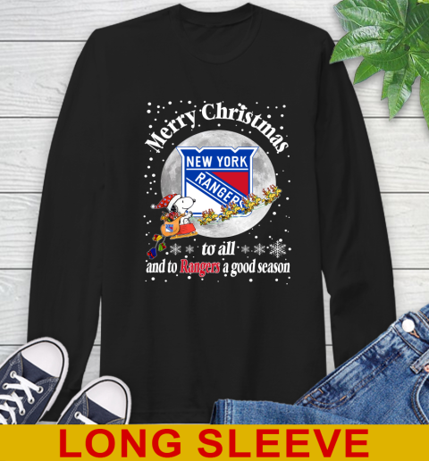 New York Rangers Merry Christmas To All And To Rangers A Good Season NHL Hockey Sports Long Sleeve T-Shirt