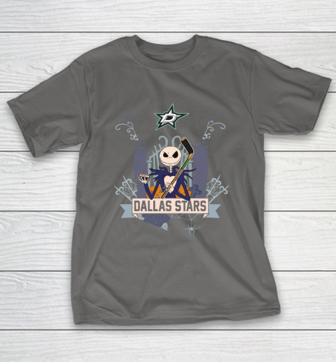 NHL Dallas Stars Hockey Jack Skellington Halloween T-Shirt 8