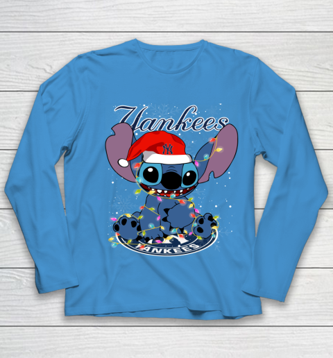 New York Yankees MLB noel stitch Baseball Christmas Youth Long Sleeve 4