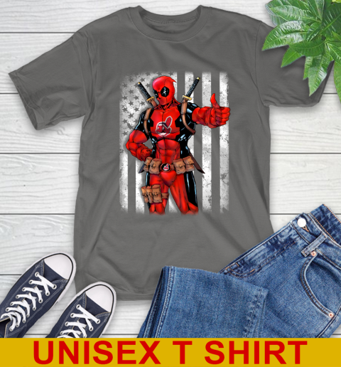 MLB Baseball Cleveland Indians Deadpool American Flag Shirt T-Shirt 10