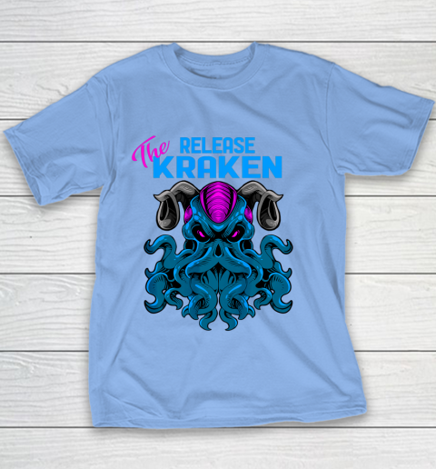 Kraken Sea Monster Vintage Release the Kraken Giant Kraken Youth T-Shirt 7