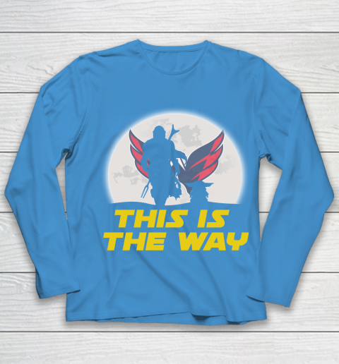 Washington Capitals NHL Ice Hockey Star Wars Yoda And Mandalorian This Is The Way Youth Long Sleeve 5