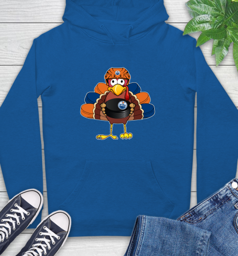 Edmonton Oilers Turkey Thanksgiving Day Hoodie 9