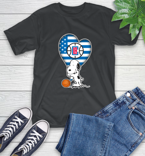 LA Clippers NBA Basketball The Peanuts Movie Adorable Snoopy T-Shirt 2