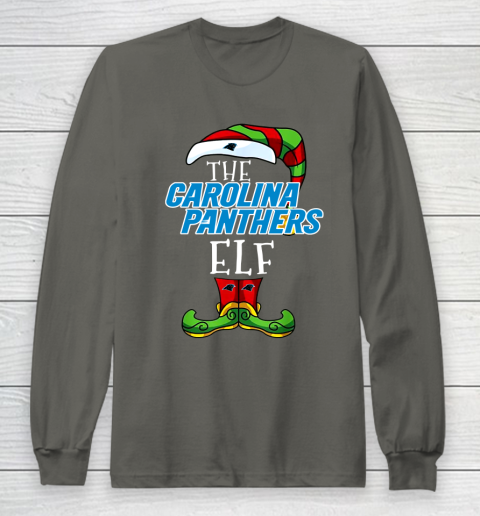 Carolina Panthers Christmas ELF Funny NFL Long Sleeve T-Shirt 5