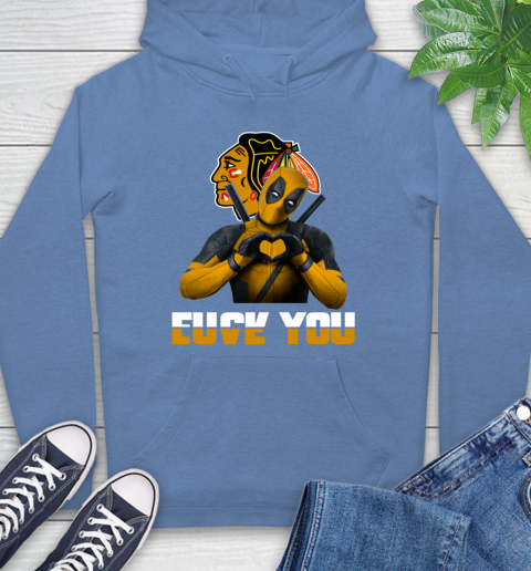 NHL Chicago Blackhawks Deadpool Love You Fuck You Hockey Sports Hoodie 11