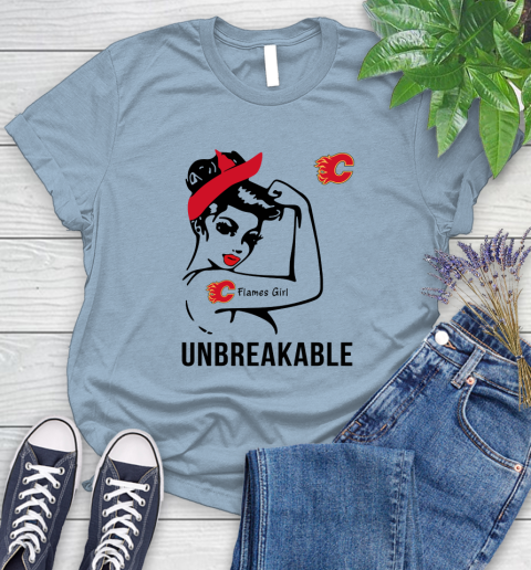 NHL Calgary Flames Girl Unbreakable Hockey Sports Women's T-Shirt 6