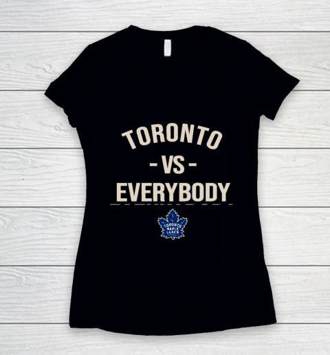 Toronto Maple Leafs Vs Everybody Women's V-Neck T-Shirt