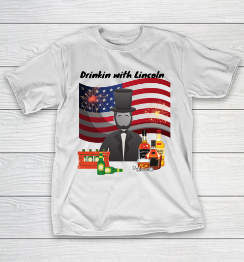 Beer Lover Funny Shirt Drinkin with Lincoln T-Shirt 11