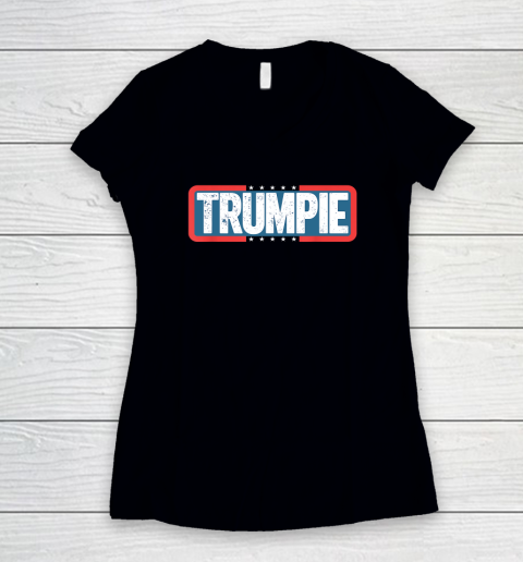 Trumpie Shirt Funny Trump Anti Biden Women's V-Neck T-Shirt