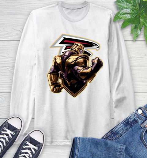 NFL Thanos Avengers Endgame Football Sports Atlanta Falcons Long Sleeve T-Shirt