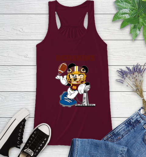 NFL Washington Redskins Mickey Mouse Disney Super Bowl Football T Shirt Racerback Tank 3