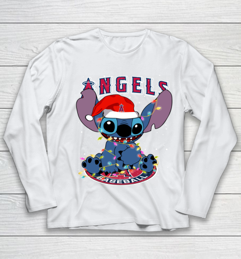 Los Angeles Angels MLB noel stitch Baseball Christmas Youth Long Sleeve