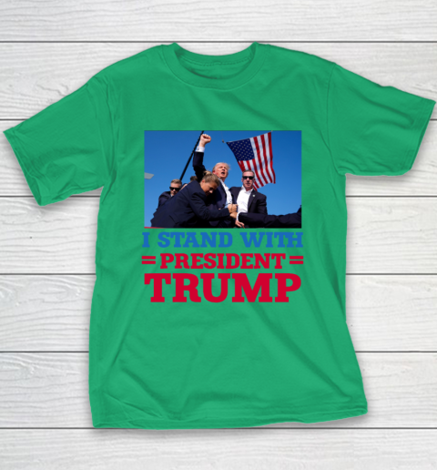 Trump Shot Shirt I Stand With President Trump Youth T-Shirt 4