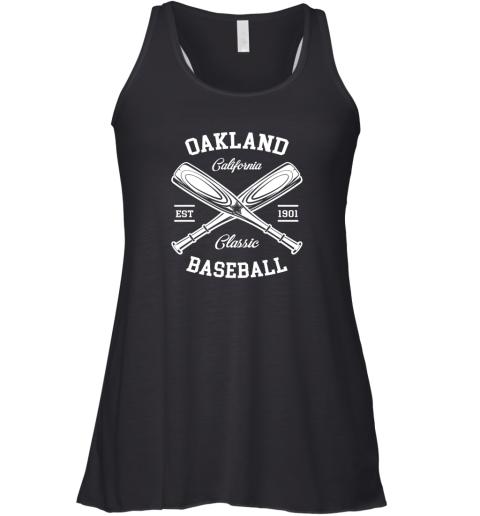 Oakland Baseball, Classic Vintage California Retro Fans Gift t Racerback Tank