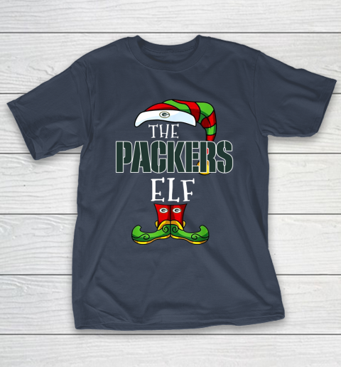 Green Bay Packers Christmas ELF Funny NFL T-Shirt 3