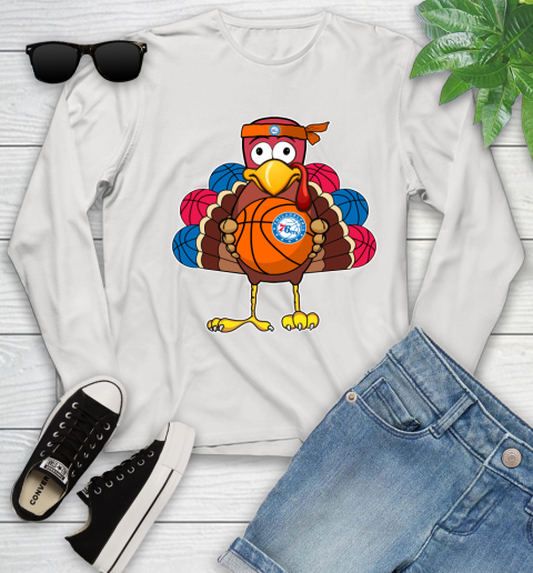 Philadelphia 76ers Turkey thanksgiving day Youth Long Sleeve