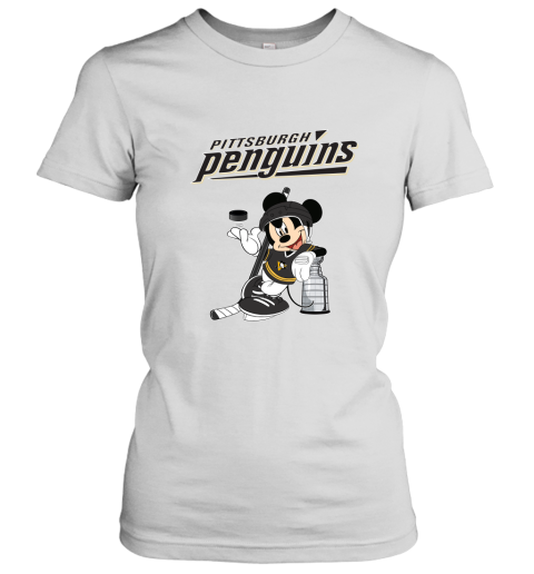 Mickey Pittsburgh Penguins Taking The Stanley Cup Hockey NHL Women's T-Shirt