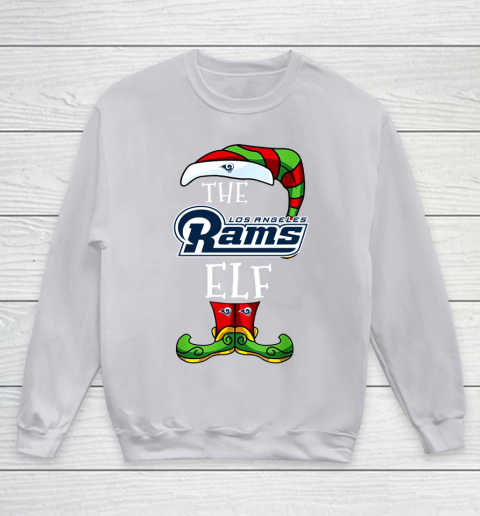 Los Angeles Rams Christmas ELF Funny NFL Youth Sweatshirt