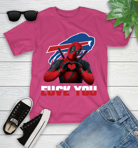 NHL Buffalo Bills Deadpool Love You Fuck You Football Sports Youth T-Shirt 11
