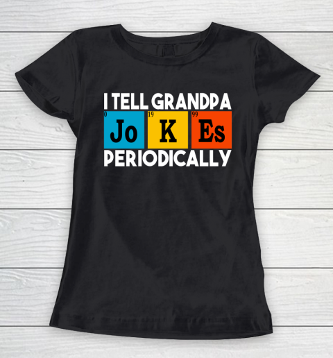 I Tell Grandpa Jokes Periodically Funny Grandfather Gift Awesome Father's Day Women's T-Shirt
