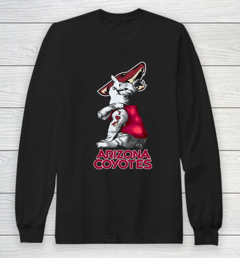 NHL My Cat Loves Arizona Coyotes Hockey Long Sleeve T-Shirt
