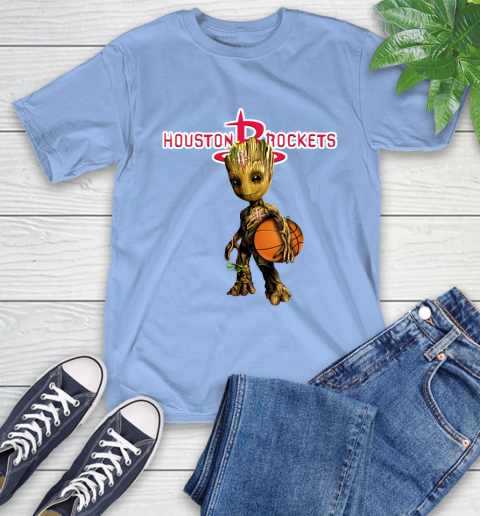 Houston Rockets NBA Basketball Groot Marvel Guardians Of The Galaxy T-Shirt 11