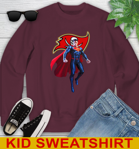 NFL Superman DC Sports Football Tampa Bay Buccaneers Youth Sweatshirt 5